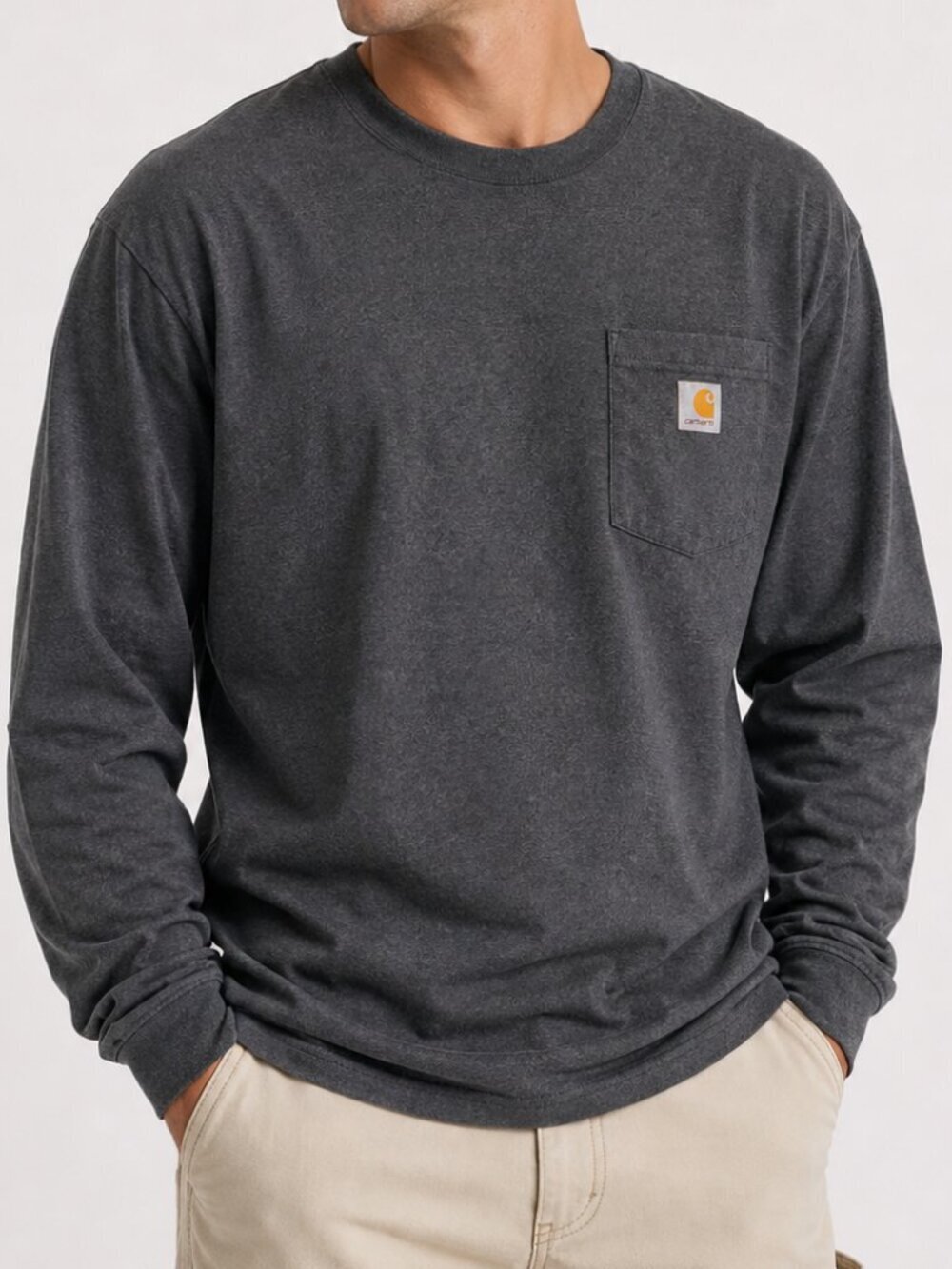 CARHARTT Force Long Sleeve Charcoal Gray Long Sleeve T Shirt XL